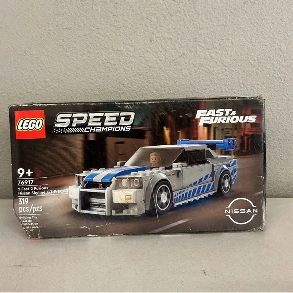 Lego Blue and White Nissan Fast & Furious Race Car Set - Picture 2 of 2